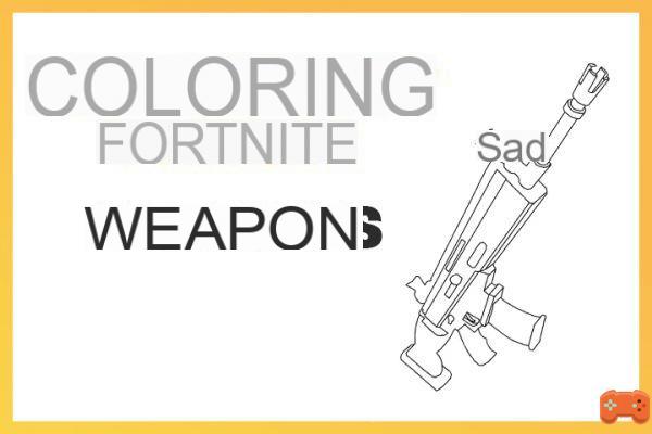 Colorear y dibujar Fortnite: Armas del juego