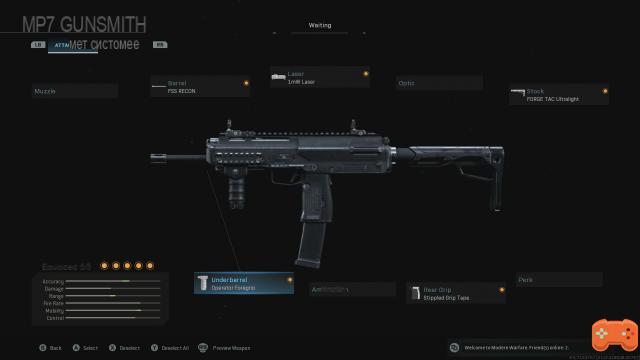 Call of Duty Warzone: MP7, accesorios y equipamiento para Modern Warfare